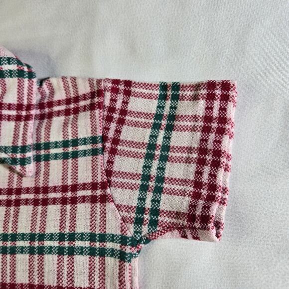 Boy’s Vintage Zipper Plaid Polo 1960s Healthtex Sz 2T Green Red Permanent Press - Picture 5 of 6